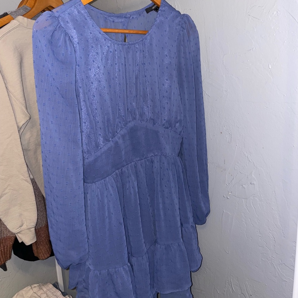 Blue ruffle dress
